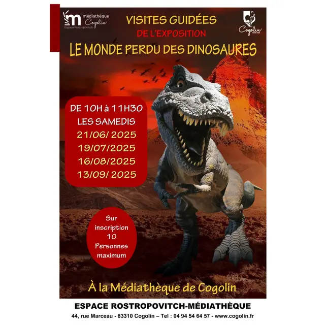 Visites guidées de l'exposition Le monde perdu des dinosaures_Cogolin