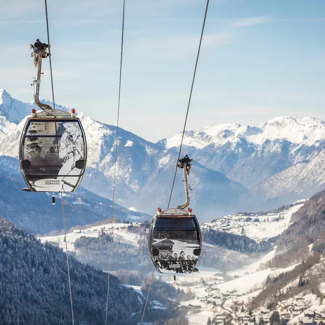 Remontées mécaniques du Grand-Bornand en hiver