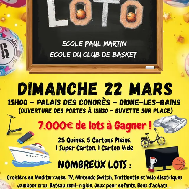 Loto des écoles et du club de basket_Digne-les-Bains