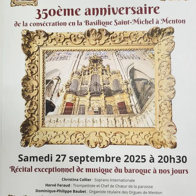 Récital exceptionnel de musique : Du Baroque à nos jours_Menton