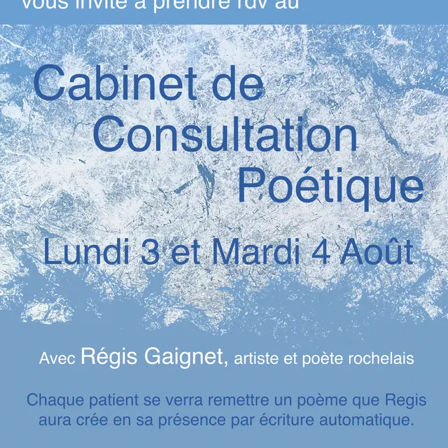 Cabinet de consultation poétique à l'atelier galerie de Marie Blandin_La Couarde-sur-Mer