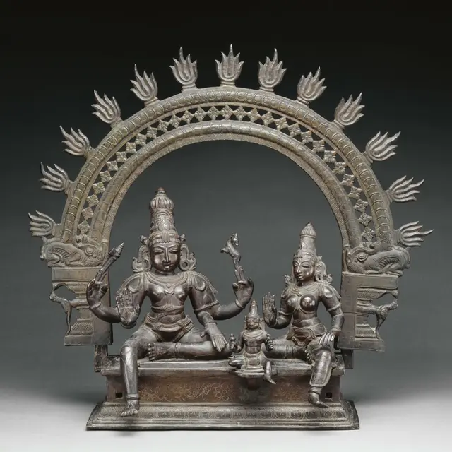 Somâskanda (Siva, Umâ et Skanda), Inde du sud, Entre 18e siècle et 19e siècle