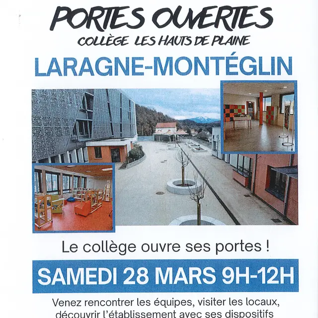 Matinée portes ouvertes au collège Les Hauts de Plaine_Laragne-Montéglin