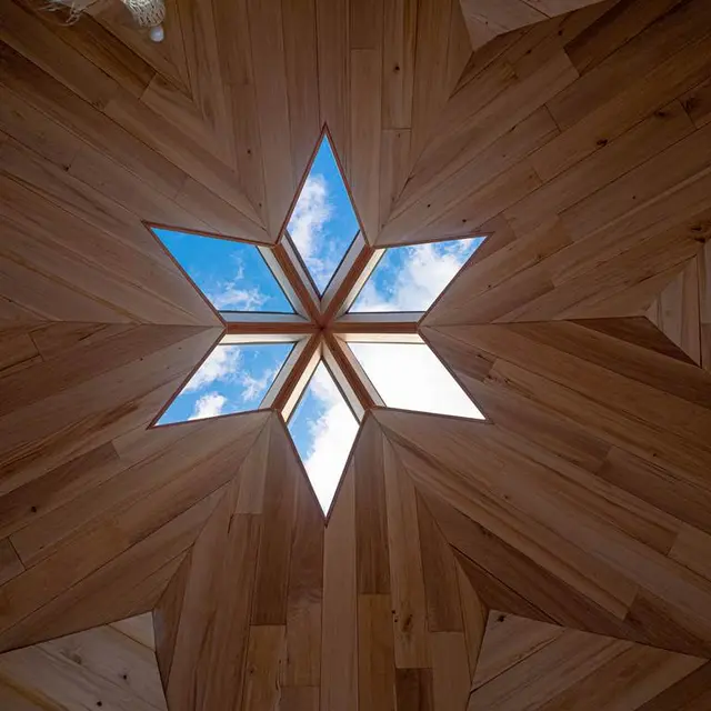 vue sur l'étoile et les étoiles