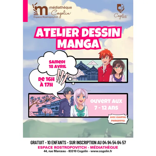 Atelier dessin manga enfants_Cogolin
