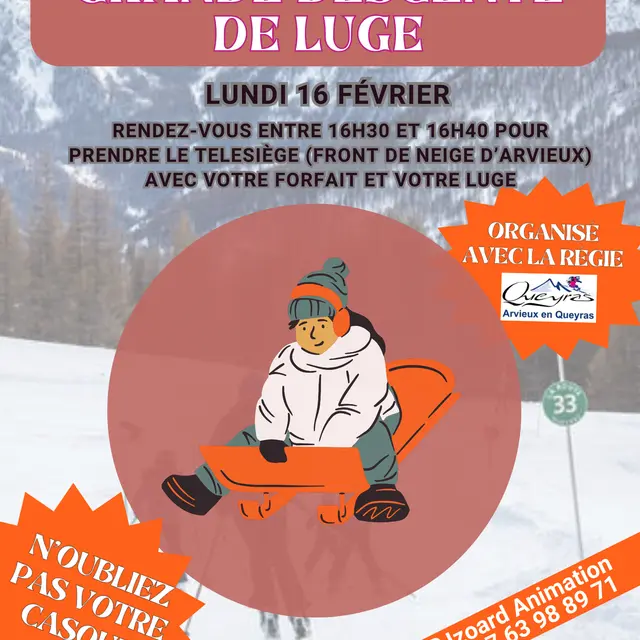 Grande descente de luge_Arvieux
