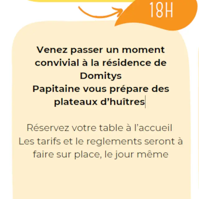 Apéro huîtres à la Résicende Domitys_Briançon