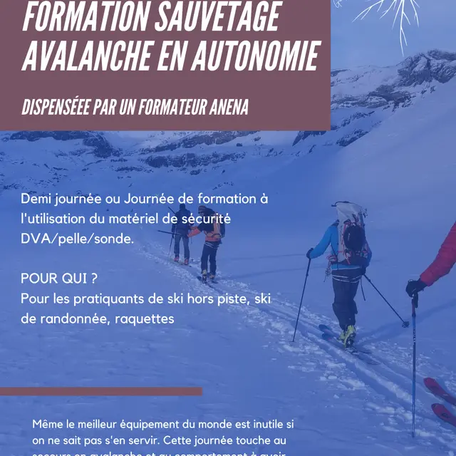 Demi journée formation sauvetage avalanche en autonomie (niveau 1)_Les Gets