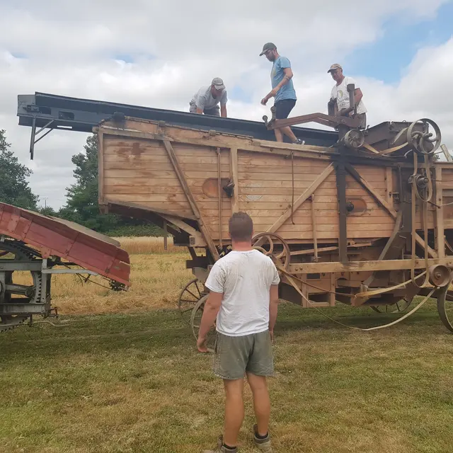 Battage à l'ancienne