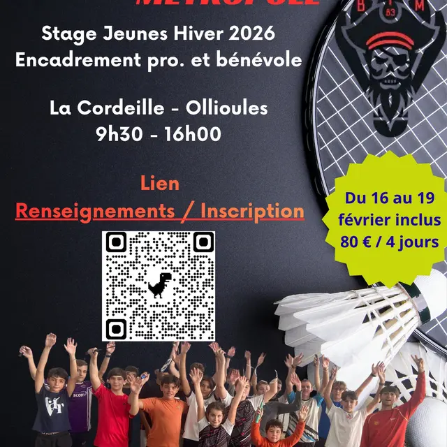 Stage de badminton - Bad Jeunes 83