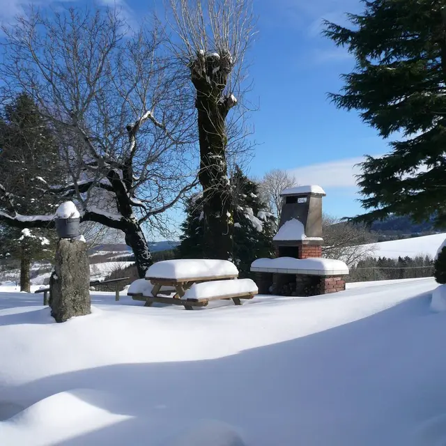 Le jardin enneigé