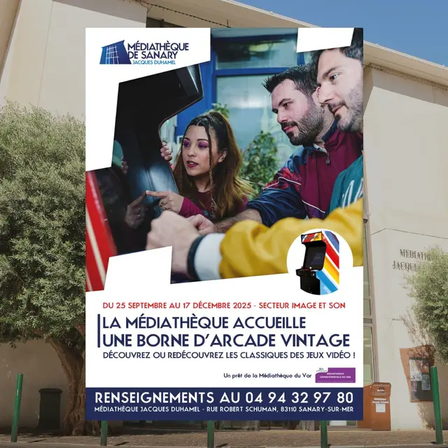 La Médiathèque accueille une borne d'arcade vintage_Sanary-sur-Mer