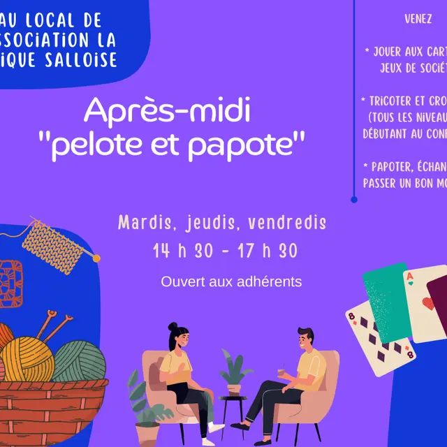 Après-midi La pelote et la belote qui papotent