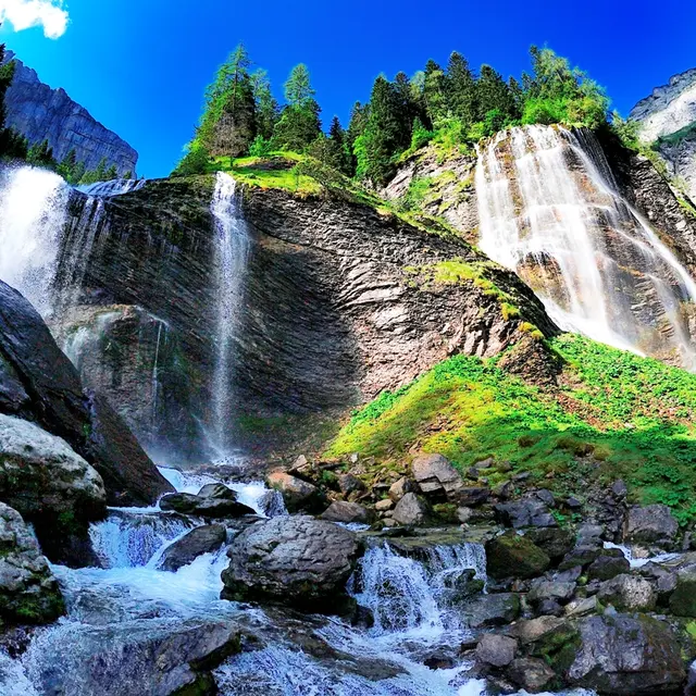 Cascade de la Pleureuse et de la Sauffaz