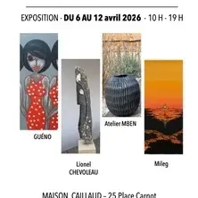 Affiche de l'exposition 4 artistes à découvrir