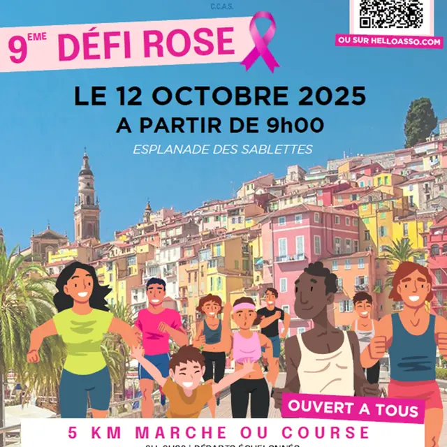 Défi Rose - Action pour la prévention et le dépistage du cancer du sein_Menton