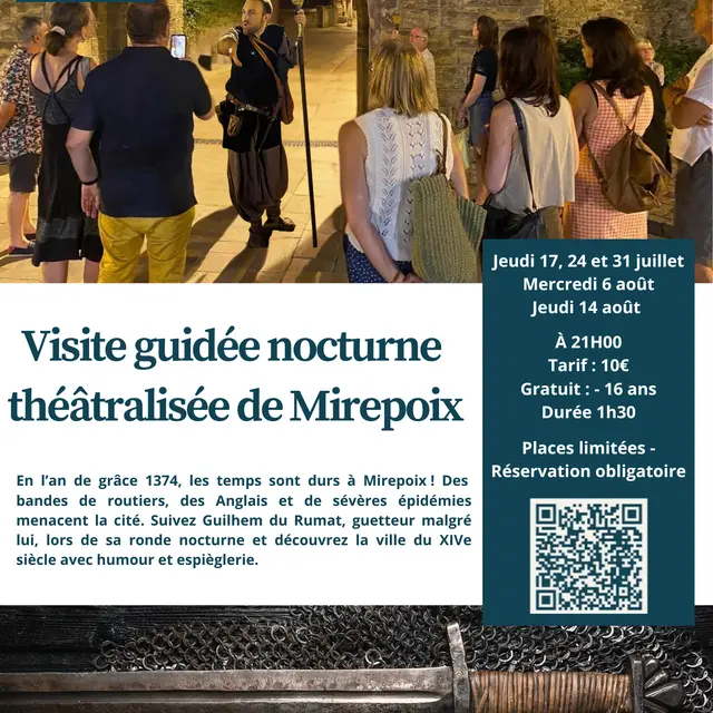 Visite guidée théâtralisée nocturne de Mirepoix_Mirepoix