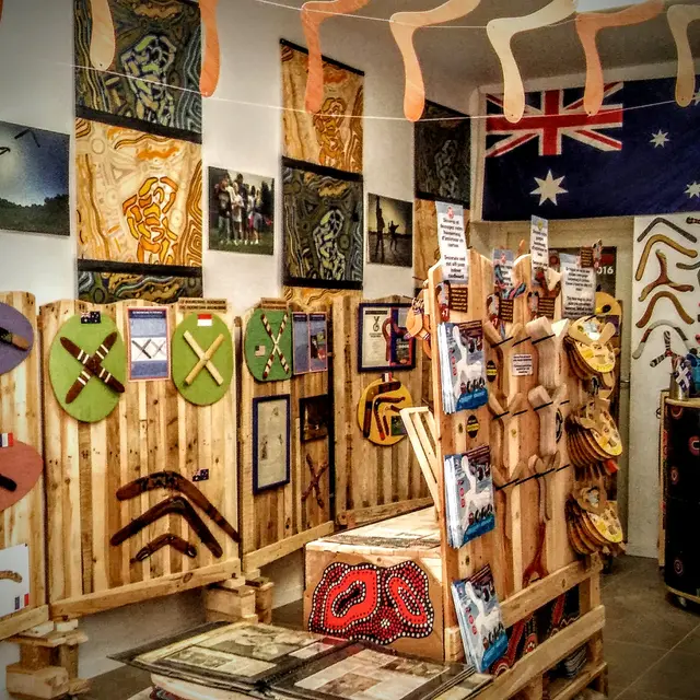 la partie musée du boomerang