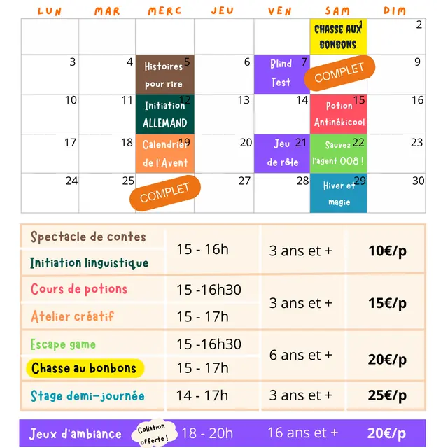 Animations à l'Imaginarium en novembre_Trévoux