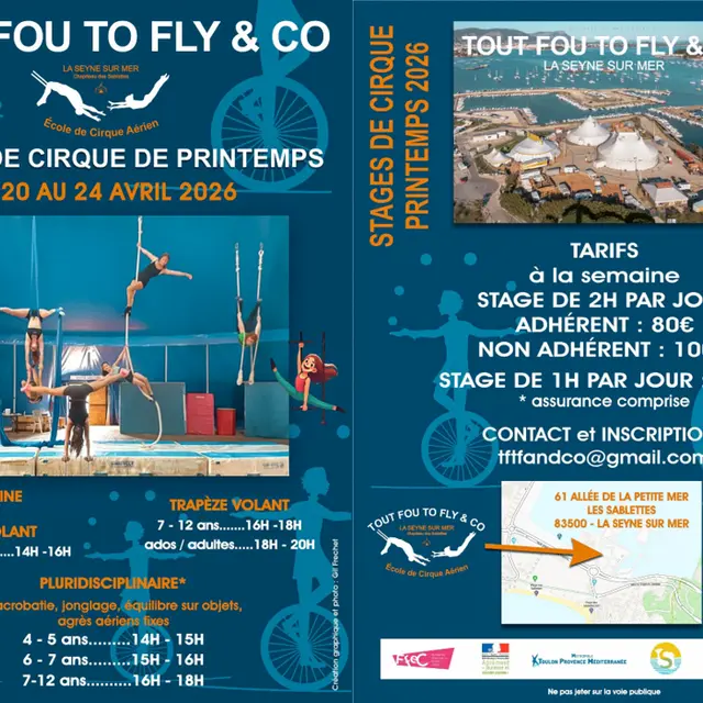 Stages de cirque de printemps  - Tout Fou To Fly and Co_La Seyne-sur-Mer