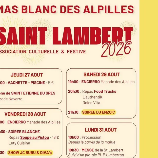 Fête de la Saint Lambert à Mas Blanc les Alpilles_Mas-Blanc-des-Alpilles
