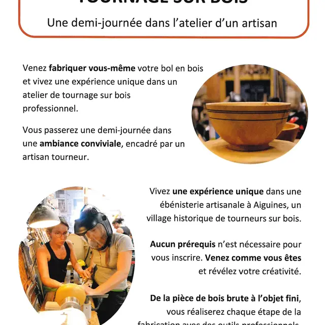 Initiez-vous au tournage sur bois
