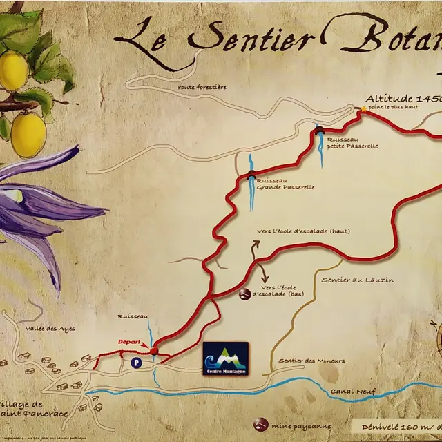 Parcours sentier botanique