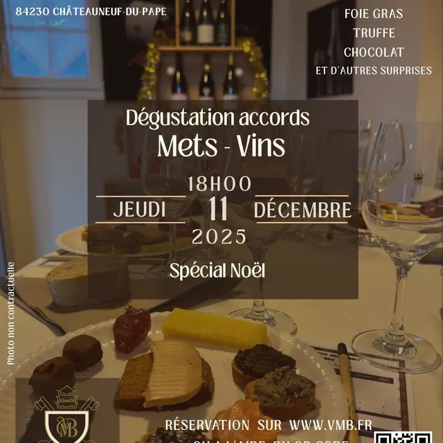 Dégustation accords Mets - Vins au Château Jas de Bressy_Châteauneuf-du-Pape