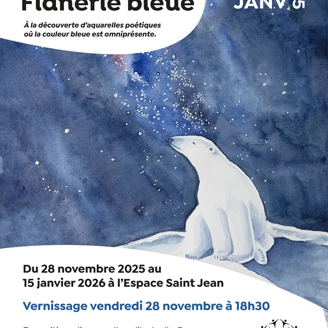 Exposition d'aquarelles d'Isabelle PEYRON Flânerie bleue._L'Argentière-la-Bessée