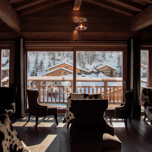 Bar avec vue sur Val d'Isère - Victoria Lodge, Friendly Hotel