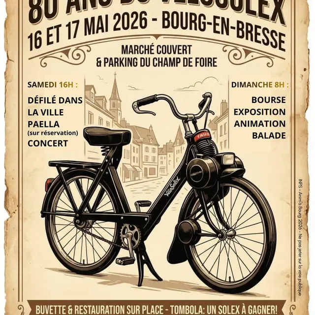 Affiche 80 ans du Vélosolex