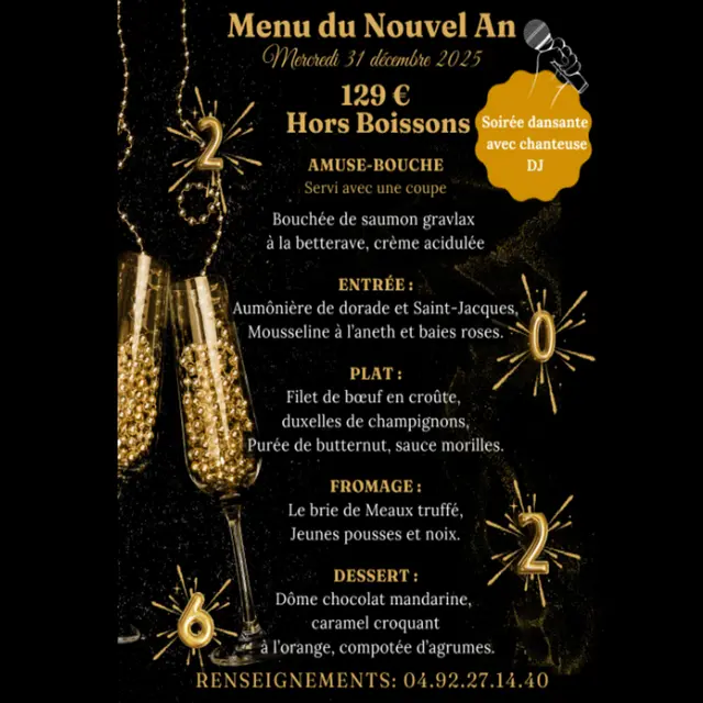 Réveillon du Nouvel An au Casino Terrazur_Cagnes-sur-Mer