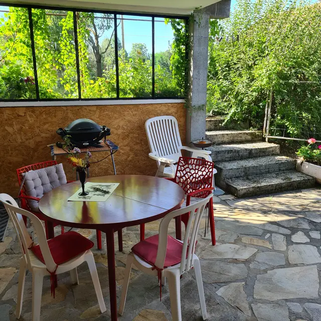 Terrasse abritée - Studio dans maison n°2326