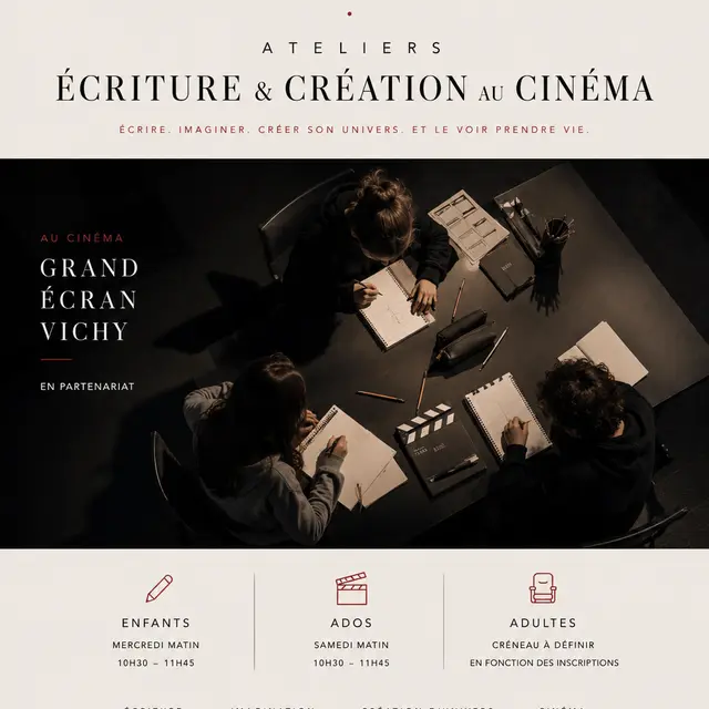 Ateliers Velvet Fox – Écriture & création au cinéma_Vichy