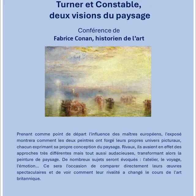 Conférence - Turner et Constable, duel et rivalités dans le paysage anglais_Toulon