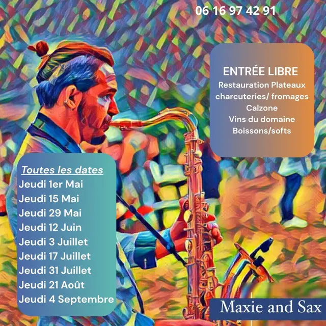 Soirée vigneronne en musique avec « Maxie and Sax » au Domaine Solignac_Hyères