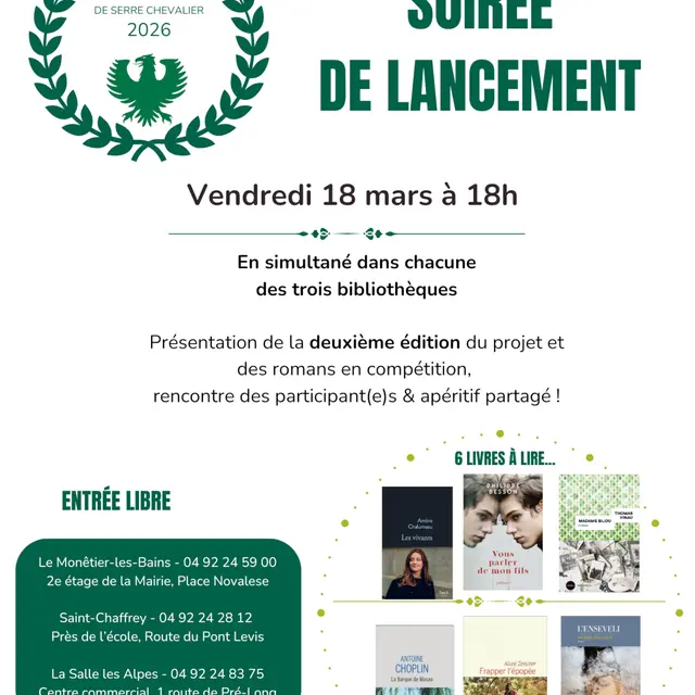 Lancement du Prix des lecteurs de Serre Chevalier_La Salle-les-Alpes