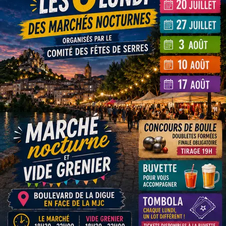 Marché nocturne & vide greniers_Serres