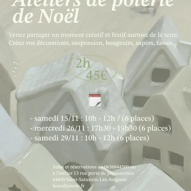 Ateliers de poterie de Noël_Saint-Saturnin-lès-Avignon