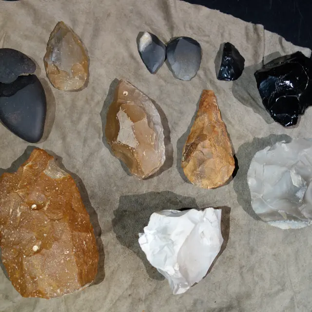 Démonstration taille du silex_Sciez