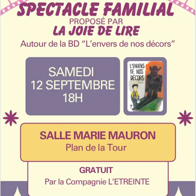 Spectacle familial autour de la BD « L’envers de nos décors »_Le Plan de la Tour