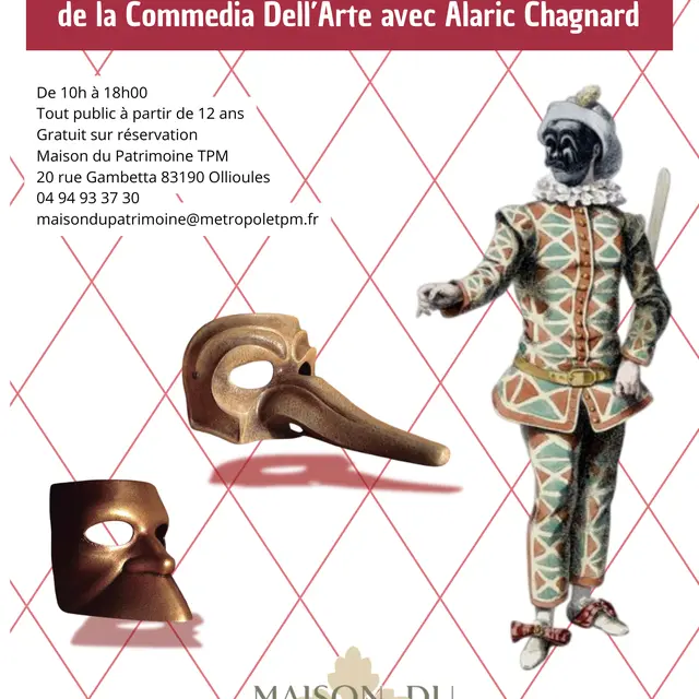 Initiation à la création d'un masque pour la scène La Commedia Dell'Arte