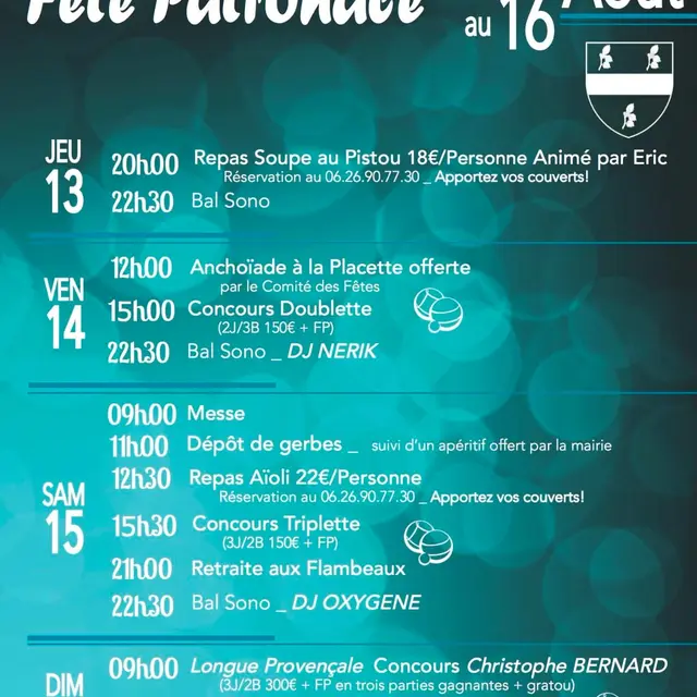 Fête Patronale La Mure-Argens