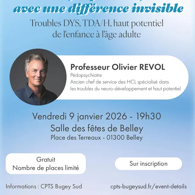 Conférence Grandir, s'épanouir, vivre avec une différence invisible_Belley