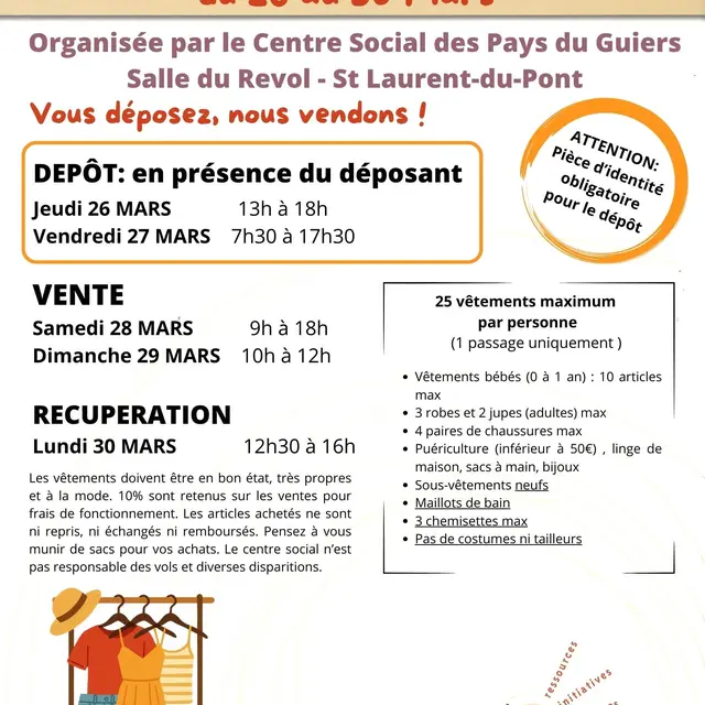 Bourse aux vêtements printemps/été_Saint-Laurent-du-Pont