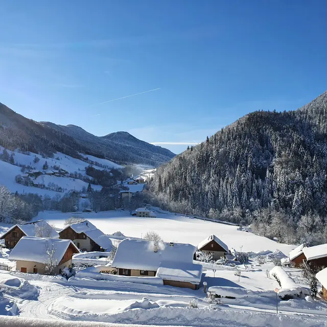 Vue de jour depuis l'appartement les Cerfs n°11