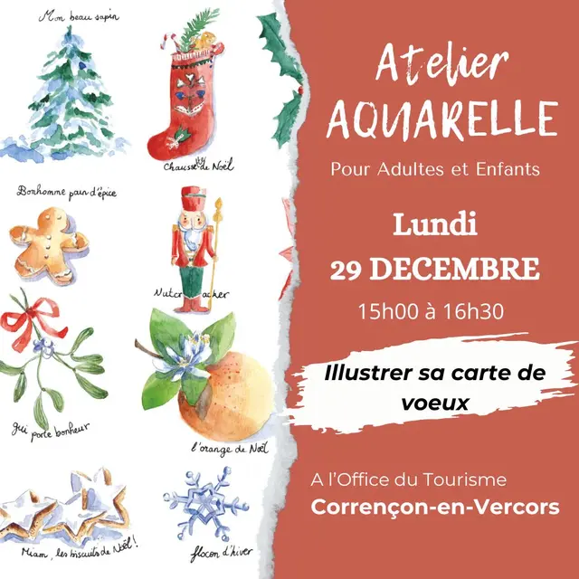 Atelier Aquarelle - Illustrer sa carte vœux_Corrençon-en-Vercors