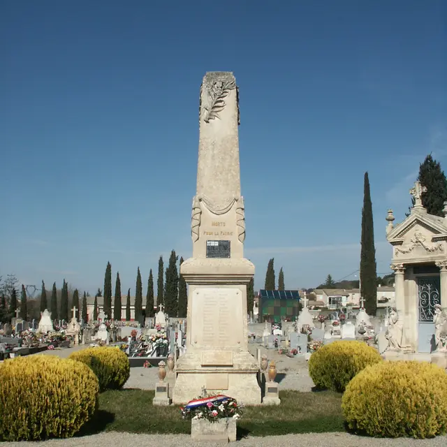 Stèle commémorative des morts pour la patrie à Oraison