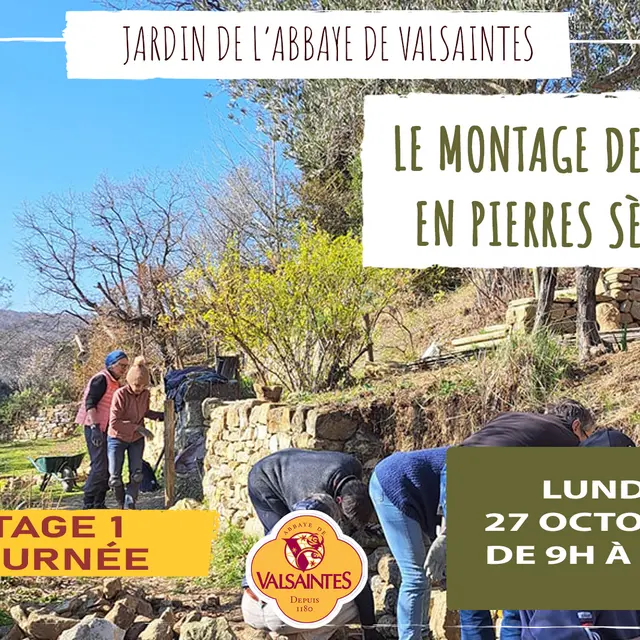 Stage 1 journée : le montage de murs en pierres sèches_Simiane-la-Rotonde