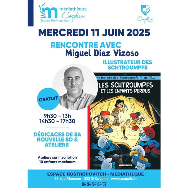 Rencontre avec l'illustrateur des Schtroumpfs Miguel Diaz Vizoso_Cogolin